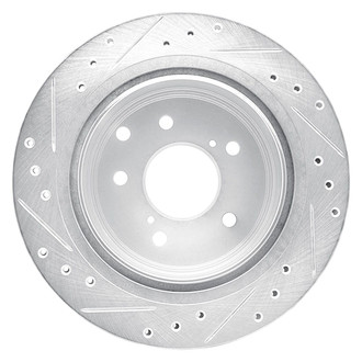 R1 Concepts® - eLINE™ Drilled and Slotted 1-Piece Rear Passenger Side Brake Rotor