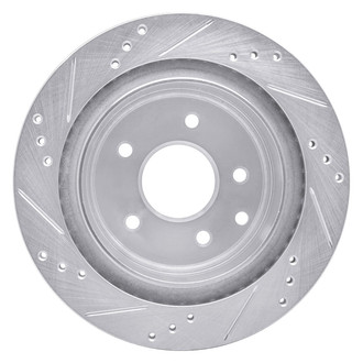 R1 Concepts® - eLINE™ Drilled and Slotted 1-Piece Rear Passenger Side Brake Rotor