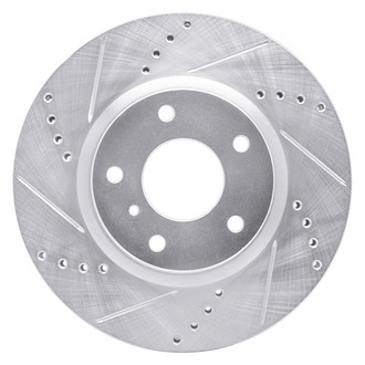 R1 Concepts® - eLINE™ Drilled and Slotted 1-Piece Front Driver Side Brake Rotor