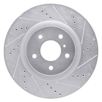 R1 Concepts® - eLINE™ Drilled and Slotted 1-Piece Front Passenger Side Brake Rotor