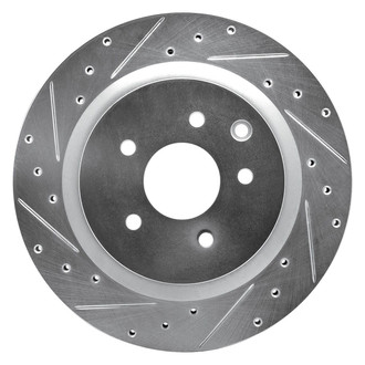 R1 Concepts® - eLINE™ Drilled and Slotted 1-Piece Rear Driver Side Brake Rotor