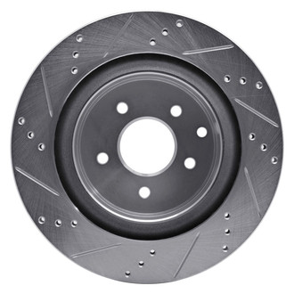 R1 Concepts® - eLINE™ Drilled and Slotted 1-Piece Rear Passenger Side Brake Rotor
