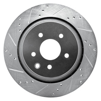 R1 Concepts® - eLINE™ Drilled and Slotted 1-Piece Rear Driver Side Brake Rotor
