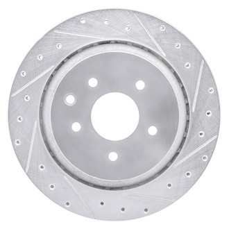 R1 Concepts® - eLINE™ Drilled and Slotted 1-Piece Rear Passenger Side Brake Rotor