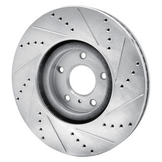 R1 Concepts® - eLINE™ Drilled and Slotted 1-Piece Front Driver Side Brake Rotor