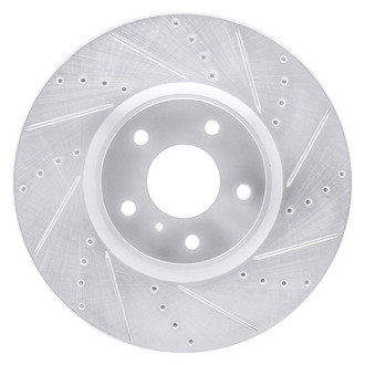 R1 Concepts® - eLINE™ Drilled and Slotted 1-Piece Front Passenger Side Brake Rotor