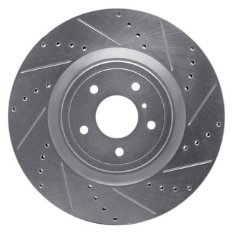 R1 Concepts® - eLINE™ Drilled and Slotted 1-Piece Front Passenger Side Brake Rotor
