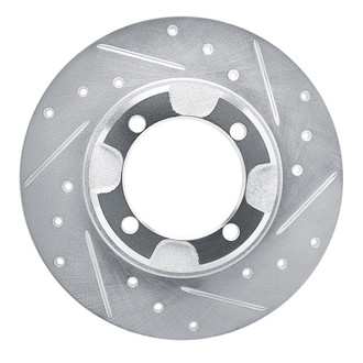 R1 Concepts® - eLINE™ Drilled and Slotted 1-Piece Front Passenger Side Brake Rotor
