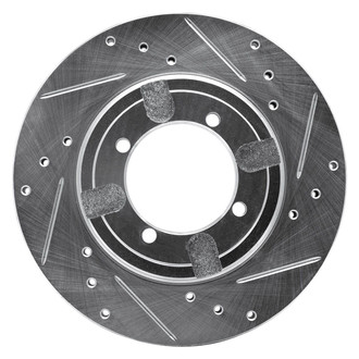 R1 Concepts® - eLINE™ Drilled and Slotted 1-Piece Front Passenger Side Brake Rotor