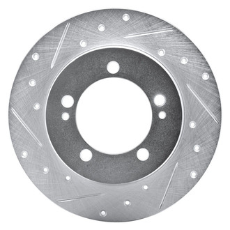 R1 Concepts® - eLINE™ Drilled and Slotted 1-Piece Rear Driver Side Brake Rotor
