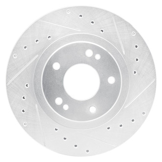 R1 Concepts® - eLINE™ Drilled and Slotted 1-Piece Front Passenger Side Brake Rotor