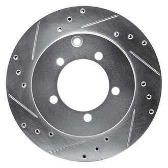 R1 Concepts® - eLINE™ Drilled and Slotted 1-Piece Rear Driver Side Brake Rotor
