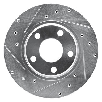 R1 Concepts® - eLINE™ Drilled and Slotted 1-Piece Front Driver Side Brake Rotor