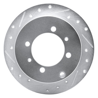 R1 Concepts® - eLINE™ Drilled and Slotted 1-Piece Rear Driver Side Brake Rotor