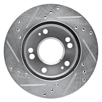 R1 Concepts® - eLINE™ Drilled and Slotted 1-Piece Front Passenger Side Brake Rotor
