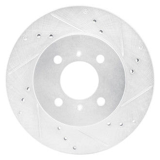 R1 Concepts® - eLINE™ Drilled and Slotted 1-Piece Front Passenger Side Brake Rotor