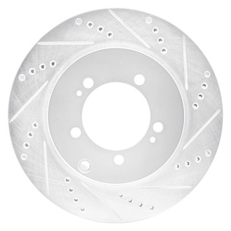 R1 Concepts® - eLINE™ Drilled and Slotted 1-Piece Rear Passenger Side Brake Rotor