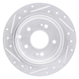 R1 Concepts® - eLINE™ Drilled and Slotted 1-Piece Rear Passenger Side Brake Rotor