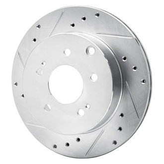 R1 Concepts® - eLINE™ Drilled and Slotted 1-Piece Rear Driver Side Brake Rotor