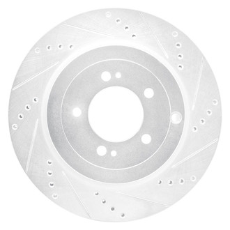 R1 Concepts® - eLINE™ Drilled and Slotted 1-Piece Rear Passenger Side Brake Rotor