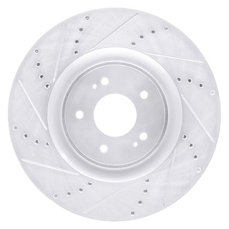 R1 Concepts® - eLINE™ Drilled and Slotted 1-Piece Front Driver Side Brake Rotor
