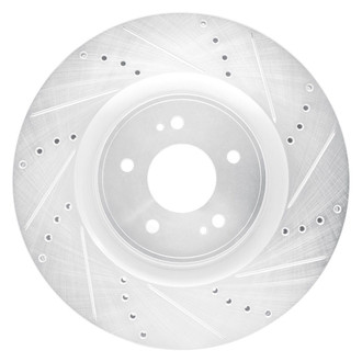 R1 Concepts® - eLINE™ Drilled and Slotted 1-Piece Front Passenger Side Brake Rotor