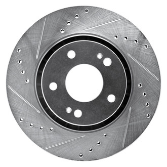 R1 Concepts® - eLINE™ Drilled and Slotted 1-Piece Front Driver Side Brake Rotor