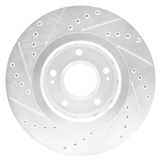 R1 Concepts® - eLINE™ Drilled and Slotted 1-Piece Front Passenger Side Brake Rotor