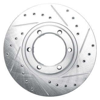 R1 Concepts® - eLINE™ Drilled and Slotted 1-Piece Front Passenger Side Brake Rotor
