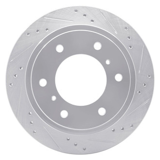 R1 Concepts® - eLINE™ Drilled and Slotted 1-Piece Rear Passenger Side Brake Rotor