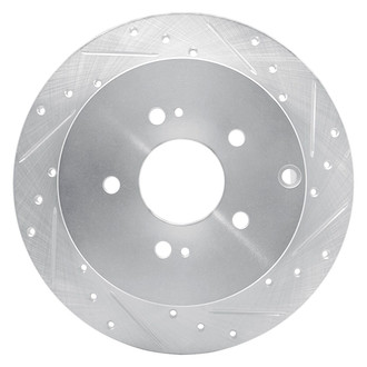 R1 Concepts® - eLINE™ Drilled and Slotted 1-Piece Rear Passenger Side Brake Rotor