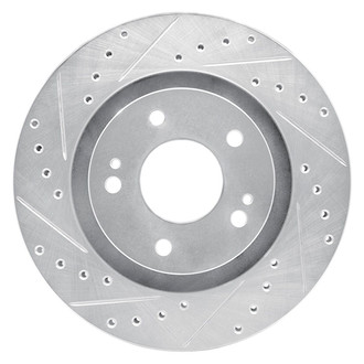 R1 Concepts® - eLINE™ Drilled and Slotted 1-Piece Front Driver Side Brake Rotor