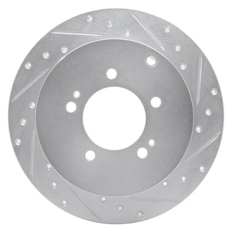 R1 Concepts® - eLINE™ Drilled and Slotted 1-Piece Rear Passenger Side Brake Rotor