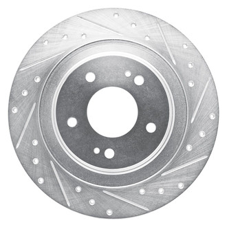 R1 Concepts® - eLINE™ Drilled and Slotted 1-Piece Rear Passenger Side Brake Rotor