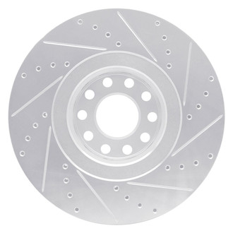 R1 Concepts® - eLINE™ Drilled and Slotted 1-Piece Front Driver Side Brake Rotor