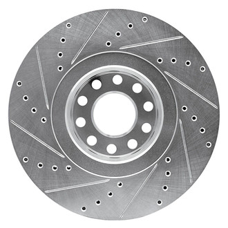 R1 Concepts® - eLINE™ Drilled and Slotted 1-Piece Front Passenger Side Brake Rotor