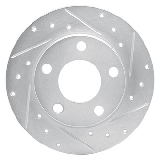 R1 Concepts® - eLINE™ Drilled and Slotted 1-Piece Rear Passenger Side Brake Rotor