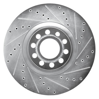 R1 Concepts® - eLINE™ Drilled and Slotted 1-Piece Front Passenger Side Brake Rotor