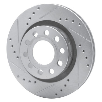 R1 Concepts® - eLINE™ Drilled and Slotted 1-Piece Rear Driver Side Brake Rotor