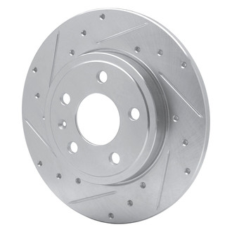 R1 Concepts® - eLINE™ Drilled and Slotted 1-Piece Rear Driver Side Brake Rotor
