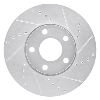 R1 Concepts® - eLINE™ Drilled and Slotted 1-Piece Front Passenger Side Brake Rotor