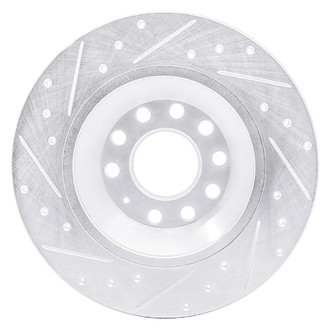 R1 Concepts® - eLINE™ Drilled and Slotted 1-Piece Rear Passenger Side Brake Rotor