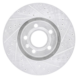 R1 Concepts® - eLINE™ Drilled and Slotted 1-Piece Front Passenger Side Brake Rotor