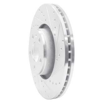 R1 Concepts® - eLINE™ Drilled and Slotted 1-Piece Front Passenger Side Brake Rotor