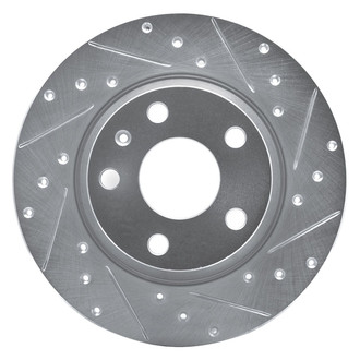 R1 Concepts® - eLINE™ Drilled and Slotted 1-Piece Rear Passenger Side Brake Rotor