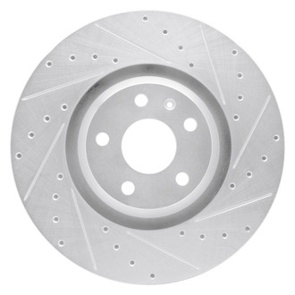 R1 Concepts® - eLINE™ Drilled and Slotted 1-Piece Front Passenger Side Brake Rotor