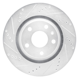 R1 Concepts® - eLINE™ Drilled and Slotted 1-Piece Rear Driver Side Brake Rotor
