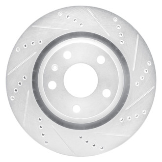 R1 Concepts® - eLINE™ Drilled and Slotted 1-Piece Rear Passenger Side Brake Rotor