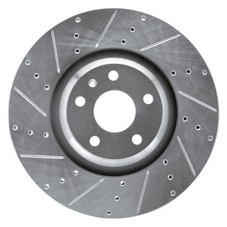 R1 Concepts® - eLINE™ Drilled and Slotted 1-Piece Front Driver Side Brake Rotor