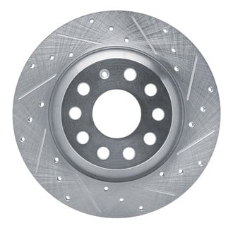 R1 Concepts® - eLINE™ Drilled and Slotted 1-Piece Rear Passenger Side Brake Rotor
